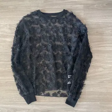 provoke 디자인 풀오버 시어 블랙 프리 사이즈