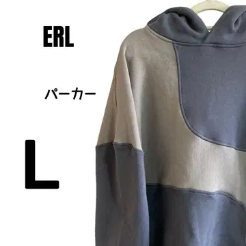 ERL 웨이브 후드티 L 사이즈 그레이 계열