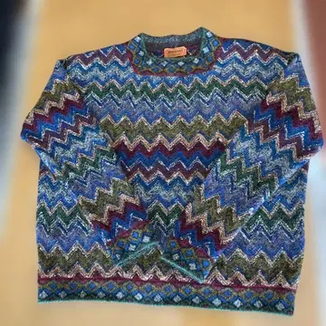 MISSONI 멀티 컬러 지그재그 니트 스웨터