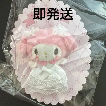 레이디 마이멜로디 마스코트 브로치 화이트 새상품