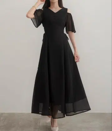 SENEA 2way V넥 시어 코르셋 원피스