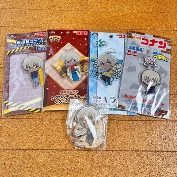 명탐정 코난 아무로 토오루 아크릴 키링 후루야 레이 버본 프라이스 세트