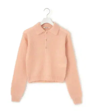 AURALEE 모헤어 니트 폴로 택 포함