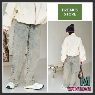 프릭스스토어 한정판 전개 이지 데님 와이드 팬츠 M 사이즈
