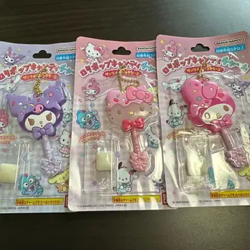 반다이남코 마이멜로디 쿠로미 헬로키티 키링 3개 세트