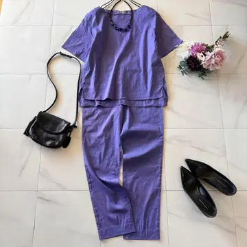 NO3-110 theoryluxe 린넨 팬츠 셋업 보라색 38