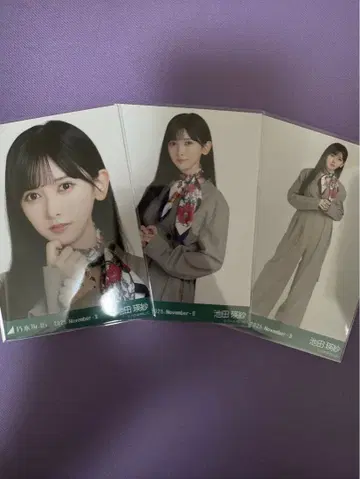 노기자카46 브로마이드 이케다 에레나 스카프 3종 컴프 새상품급