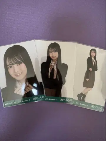 노기자카46 브로마이드 세토구치 신츠키 스카프 3종 컴프 새상품급