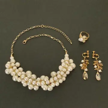 목걸이 반지 귀찌 3세트 넥 40~48cm