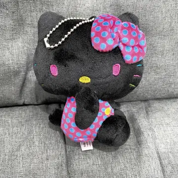 [레어] [블랙 키티 키링 도트] 산리오