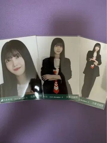 노기자카46 브로마이드 쿠보 시오리 스카프 3종 컴프 새상품급