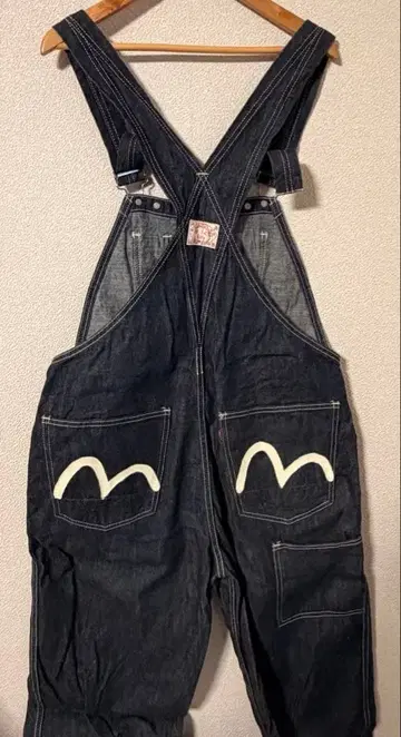 EVISU 데님 오버롤