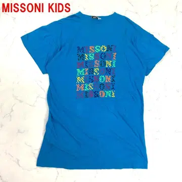 A6585 미쏘니 키즈 반팔 T셔츠 면 프린트 파랑 170 44