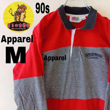 USA 구제 의류 Apparel 라거 셔츠 M 레드 그레이