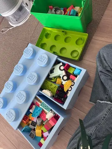 레고 수납 박스 블루 그린 LEGO
