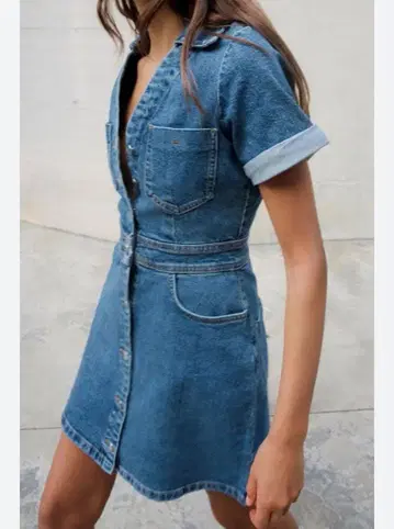 ZARA Z1975 데님 미니 원피스