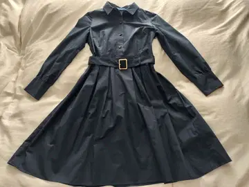 블루 레이블 네이비 셔츠 원피스 긴팔 벨트 포함