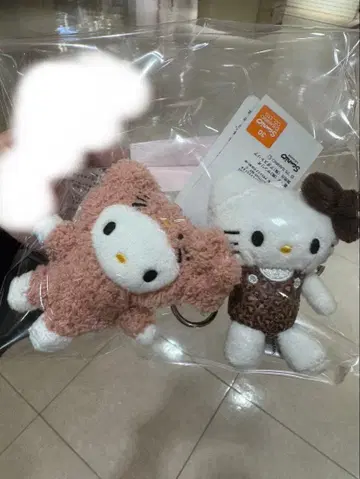 헬로키티 봉제 인형 키링 세트