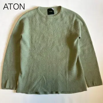 [ 에이트 ] 니트 스웨터 캐시미어 100% 크루넥 그린 M