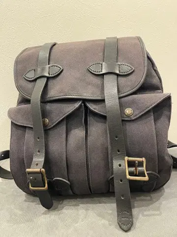 FILSON 백팩 러기드 트윌 가죽 블랙 필슨
