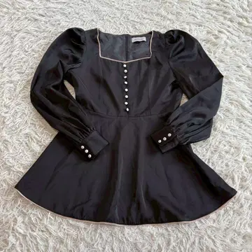 BUBBLES (버블스) 긴팔 블라우스 원피스 긴팔 상의 F 사이즈