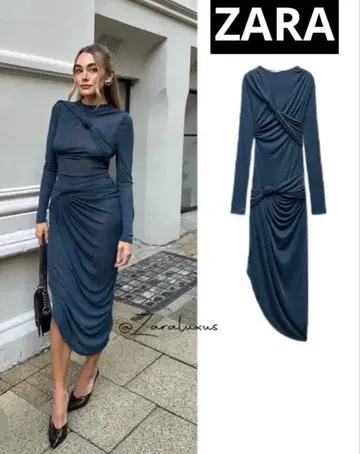 ZARA 매듭 포함 비대칭 드레스 ZWcollection 미사용