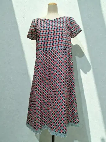 호코모모라 체크 원피스