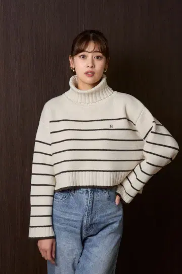 Herlipto StripedTurtleneck Knit Pullover
