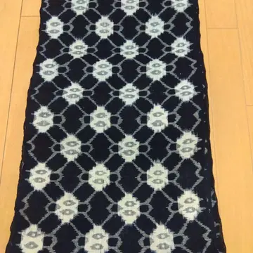 목화 쿠루메가스리 능금망 패턴 기모노 세탁용 풀먹이기