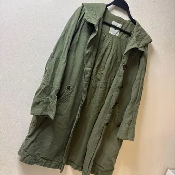 니코앤드 밀리터리 후드 부착 모즈 코트 린넨 혼방 보송보송