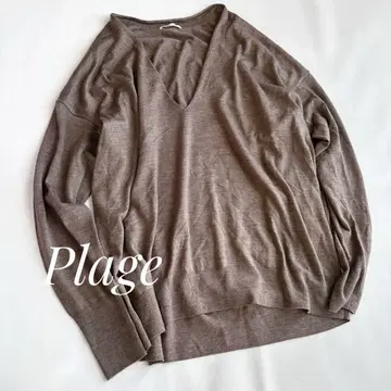 Plage 플라주 Precious 후카 V 풀오버 브라운