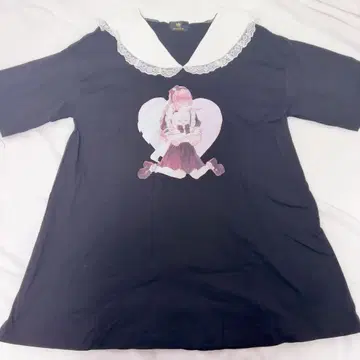 ROJITA 포틴 콜라보 A라인 세일러 T셔츠 (블랙)