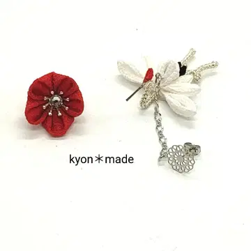 학 귀걸이 츠마미자이쿠