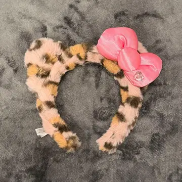 [ 즉시 발송 ] USJ 레오파드 무늬 리본 머리띠 키티