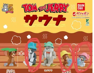 톰과 제리 가샤폰 피규어 세트 (톰, 제리, 태피 3점)
