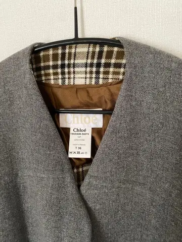 끌로에 울 그레이 판초 코트