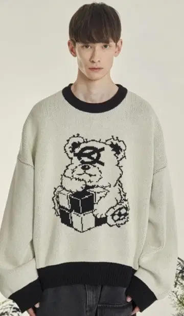 OY 큐브 오드리 니트 화이트