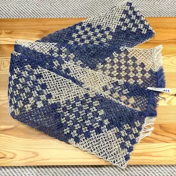 혼다야 겐베에 바쇼 (사야가타 격자 파랑) 반폭 오비