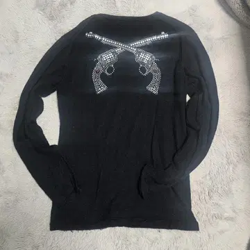 로아 V넥 캐시미어 니트 블랙 스와로스키 W 매그넘