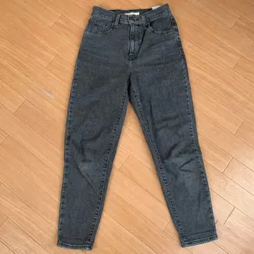 리바이스 다크 그레이 하이웨스트 테이퍼드 데님 26