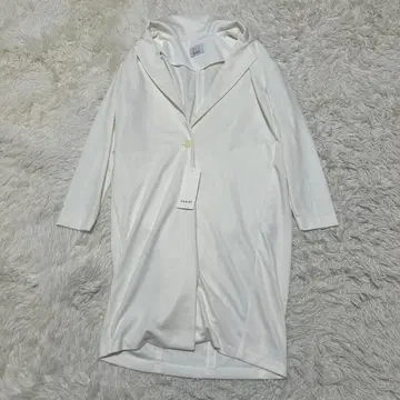 미사용 택 포함 EGOIST 루즈 실루엣 롱 자켓 화이트