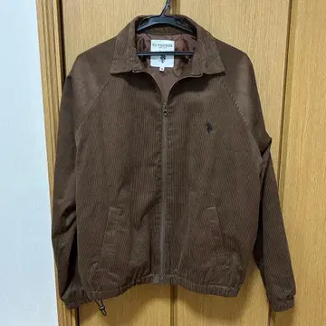 유에스플로어슨 더블 지퍼 자켓 브라운 M 사이즈