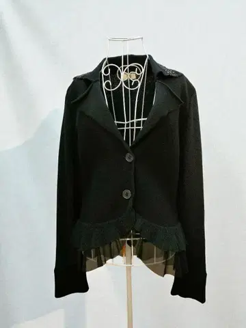 티비 테레사 반 뷰렌 블랙 t.b 니트 자켓