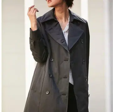 icb 네이비 다운 코트 더블 브레스트 P 코트 사이즈 2