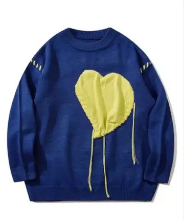 HOOK 하트 스티치 맨투맨 니트