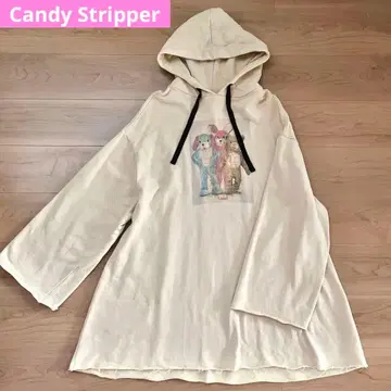 캔디 스트리퍼 코튼 원피스 아이보리 M