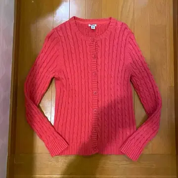 llbean 케이블 니트 코튼 가디건