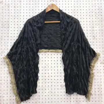 레트로 유로 시크 구제 의류 잡화 프린지 테이프 셔링 시어 라메 스톨