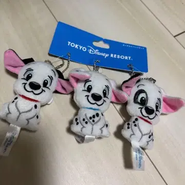 디즈니 101마리 강아지 인형 배지 볼체인 키링