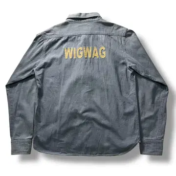 WEIRDO 위어드 샴브레이 셔츠 WIGWAG 자수 긴팔